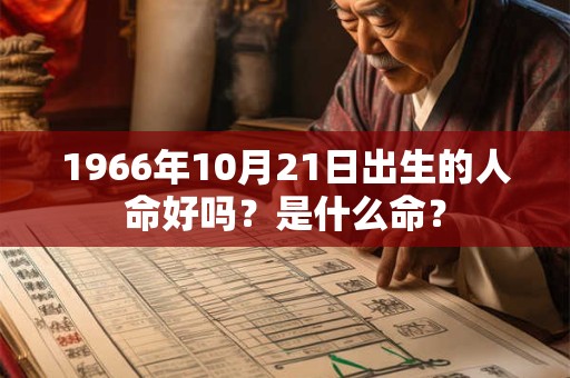 1966年10月21日出生的人命好吗？是什么命？