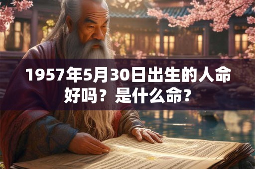 1957年5月30日出生的人命好吗？是什么命？