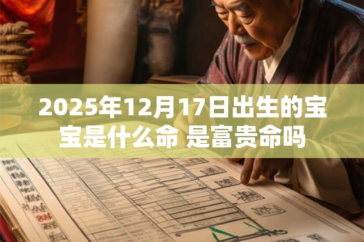 2025年12月17日出生的宝宝是什么命 是富贵命吗