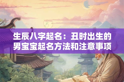 生辰八字起名：丑时出生的男宝宝起名方法和注意事项