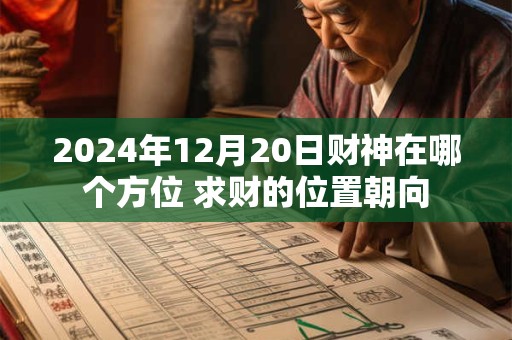 2024年12月20日财神在哪个方位 求财的位置朝向