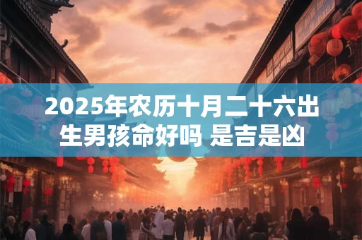2025年农历十月二十六出生男孩命好吗 是吉是凶 2025年农历十月二十六出生男孩命好吗 是吉是凶