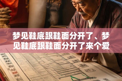 梦见鞋底跟鞋面分开了、梦见鞋底跟鞋面分开了来个爱心是什么意思