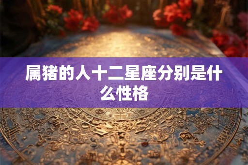 属猪的人十二星座分别是什么性格