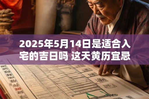 2025年5月14日是适合入宅的吉日吗 这天黄历宜忌