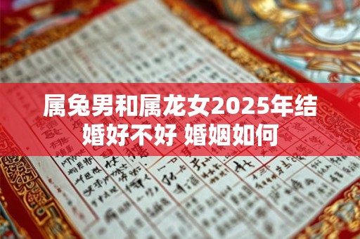 属兔男和属龙女2025年结婚好不好 婚姻如何