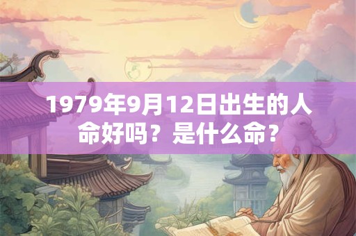 1979年9月12日出生的人命好吗？是什么命？