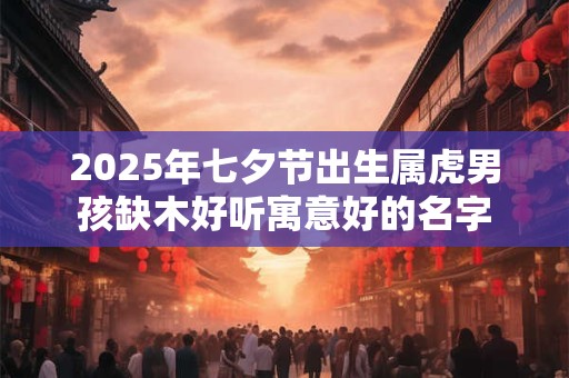 2025年七夕节出生属虎男孩缺木好听寓意好的名字