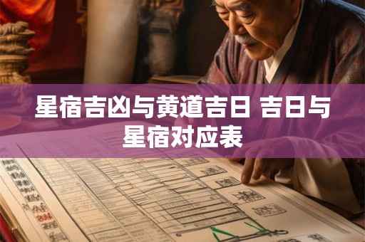 星宿吉凶与黄道吉日 吉日与星宿对应表