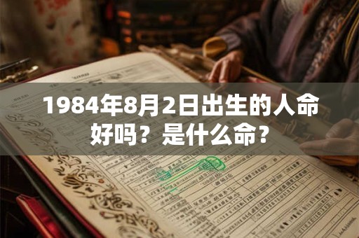1984年8月2日出生的人命好吗？是什么命？
