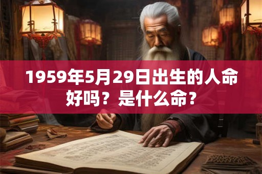 1959年5月29日出生的人命好吗？是什么命？