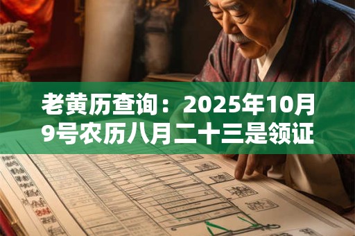 老黄历查询：2025年10月9号农历八月二十三是领证吉日吗