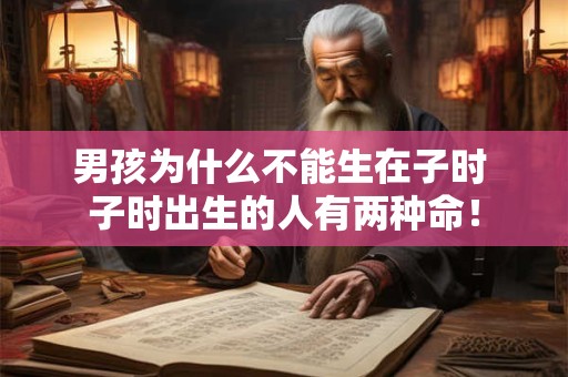 男孩为什么不能生在子时 子时出生的人有两种命！