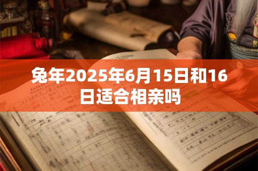 兔年2025年6月15日和16日适合相亲吗