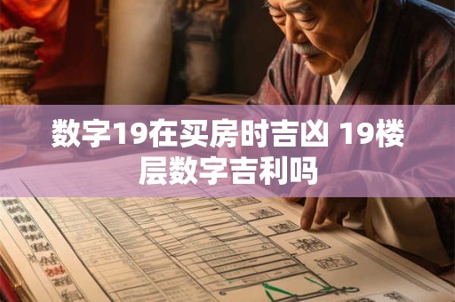 数字19在买房时吉凶 19楼层数字吉利吗