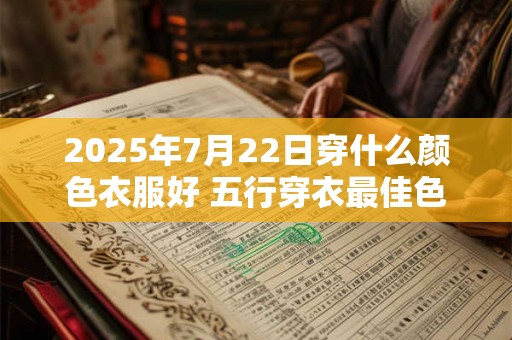 2025年7月22日穿什么颜色衣服好 五行穿衣最佳色