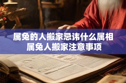 属兔的人搬家忌讳什么属相 属兔人搬家注意事项