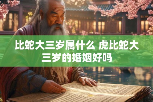 比蛇大三岁属什么 虎比蛇大三岁的婚姻好吗