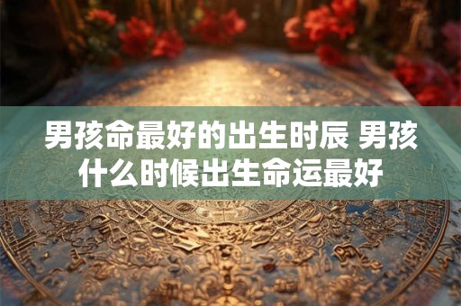 男孩命最好的出生时辰 男孩什么时候出生命运最好