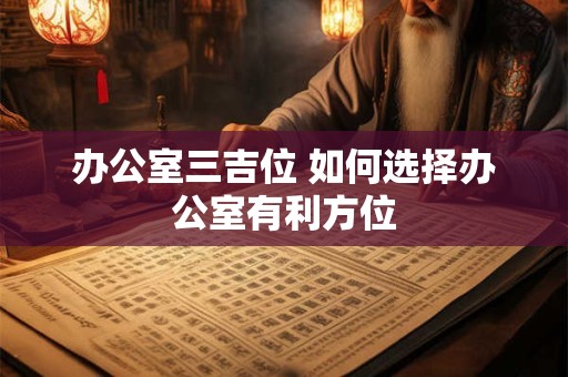 办公室三吉位 如何选择办公室有利方位