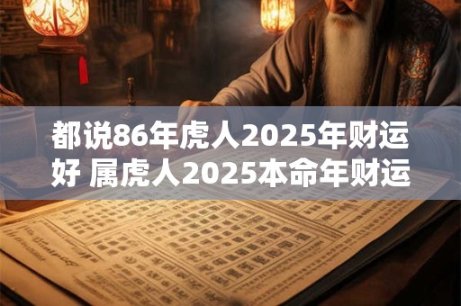 都说86年虎人2025年财运好 属虎人2025本命年财运
