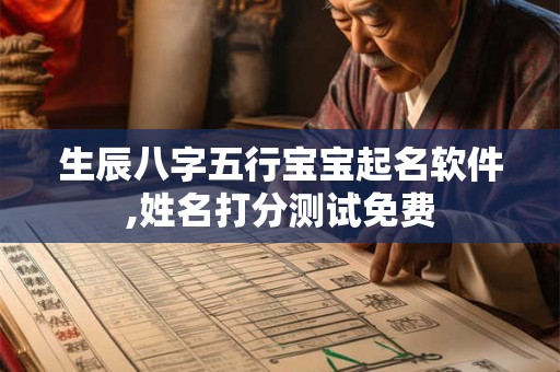 生辰八字五行宝宝起名软件,姓名打分测试免费