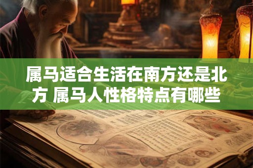 属马适合生活在南方还是北方 属马人性格特点有哪些