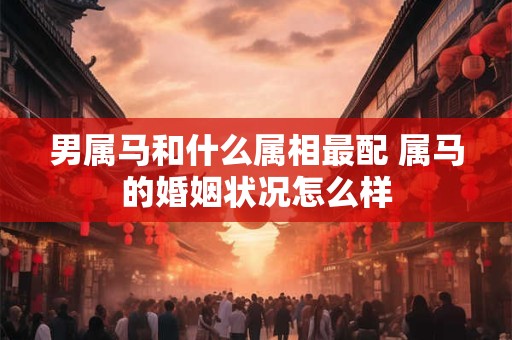 男属马和什么属相最配 属马的婚姻状况怎么样