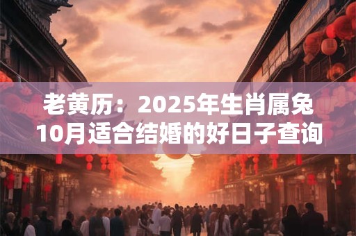 老黄历：2025年生肖属兔10月适合结婚的好日子查询