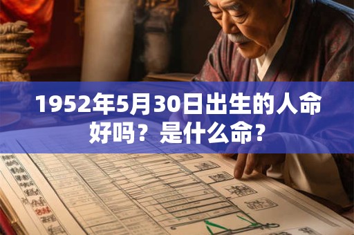 1952年5月30日出生的人命好吗？是什么命？