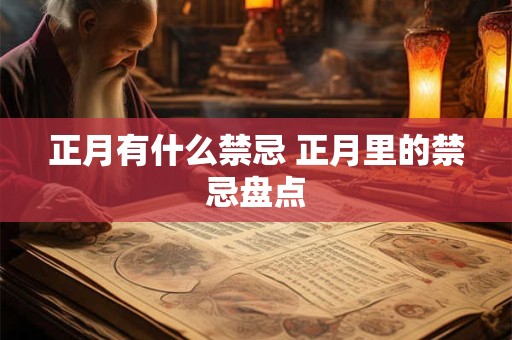 详细阅读:正月有什么禁忌 正月里的禁忌盘点 正月有什么禁忌 正月里的禁忌盘点