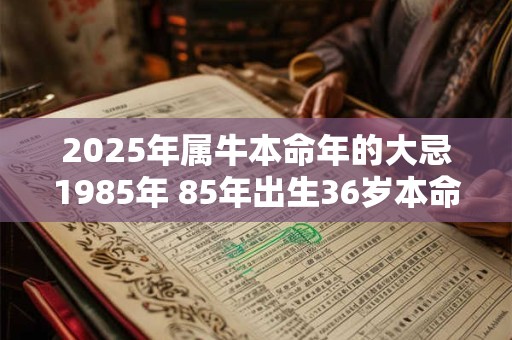 2025年属牛本命年的大忌1985年 85年出生36岁本命年佩戴什么好