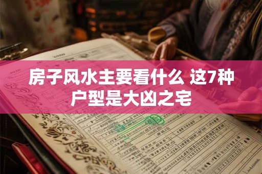 房子风水主要看什么 这7种户型是大凶之宅
