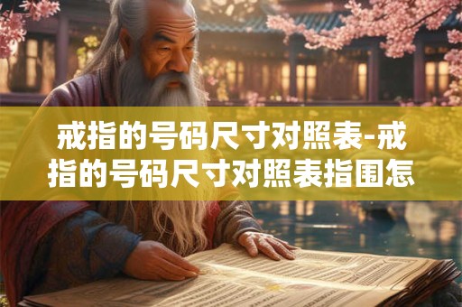 戒指的号码尺寸对照表-戒指的号码尺寸对照表指围怎么量