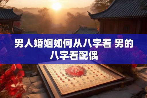 男人婚姻如何从八字看 男的八字看配偶