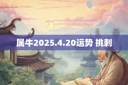 属牛2025.4.20运势 挑刺