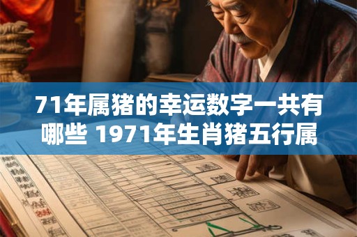 71年属猪的幸运数字一共有哪些 1971年生肖猪五行属什么