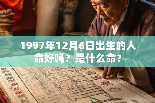 1997年12月6日出生的人命好吗？是什么命？