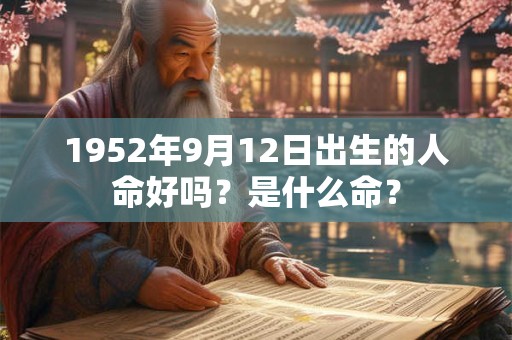 1952年9月12日出生的人命好吗？是什么命？