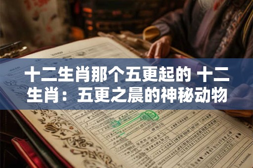 十二生肖那个五更起的 十二生肖:五更之晨的神秘动物世界 十二生肖那个五更起的 十二生肖:五更之晨的神秘动物世界