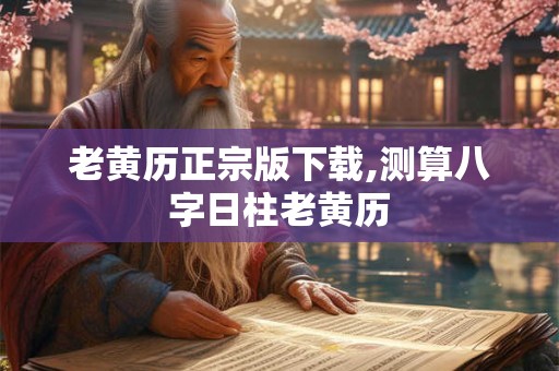 老黄历正宗版下载,测算八字日柱老黄历 老黄历正宗版下载,测算八字日柱老黄历