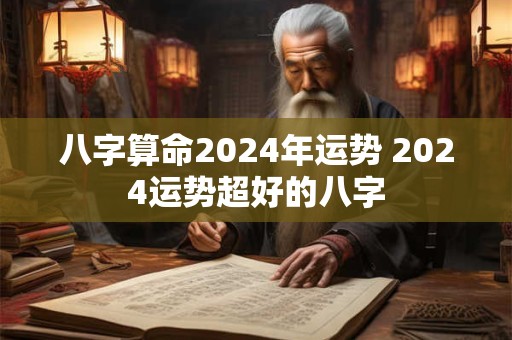 八字算命2024年运势 2024运势超好的八字