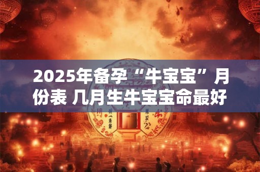 2025年备孕“牛宝宝”月份表 几月生牛宝宝命最好
