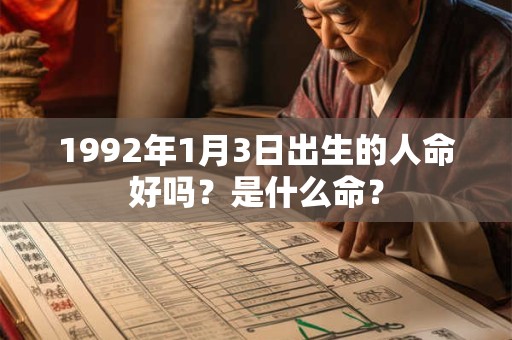 1992年1月3日出生的人命好吗？是什么命？