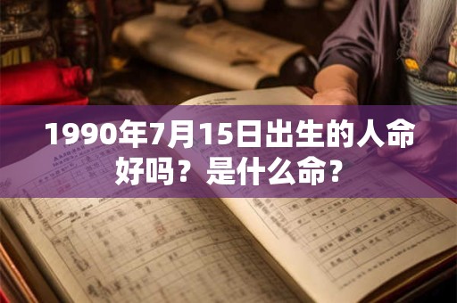 1990年7月15日出生的人命好吗？是什么命？