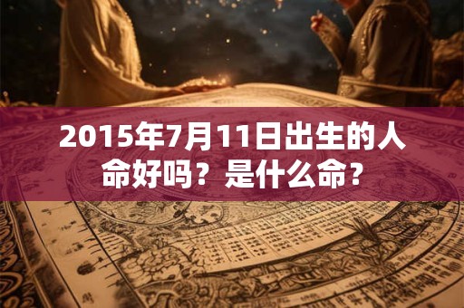 2015年7月11日出生的人命好吗？是什么命？