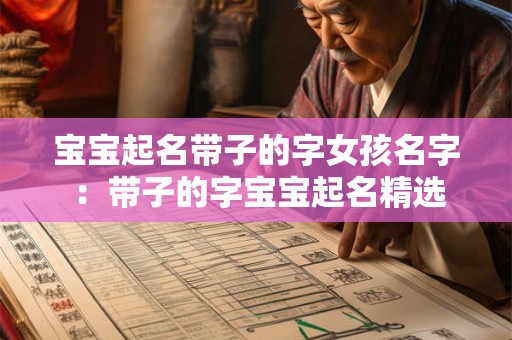 宝宝起名带子的字女孩名字 :带子的字宝宝起名精选 宝宝起名带子的字女孩名字 :带子的字宝宝起名精选