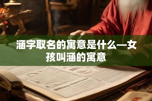 涵字取名的寓意是什么—女孩叫涵的寓意