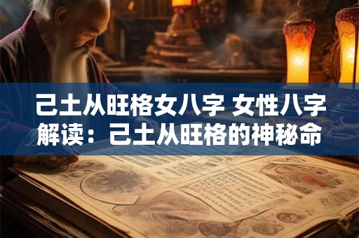 己土从旺格女八字 女性八字解读：己土从旺格的神秘命运之谜
