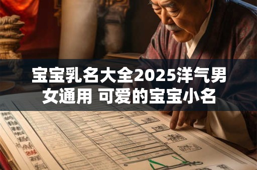 宝宝乳名大全2025洋气男女通用 可爱的宝宝小名
